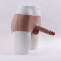 No.1-Realistic Strap On Dildo,  2 in 1 with Asshole Opening & Insertable 6.7IN Solid Dick(Flesh)