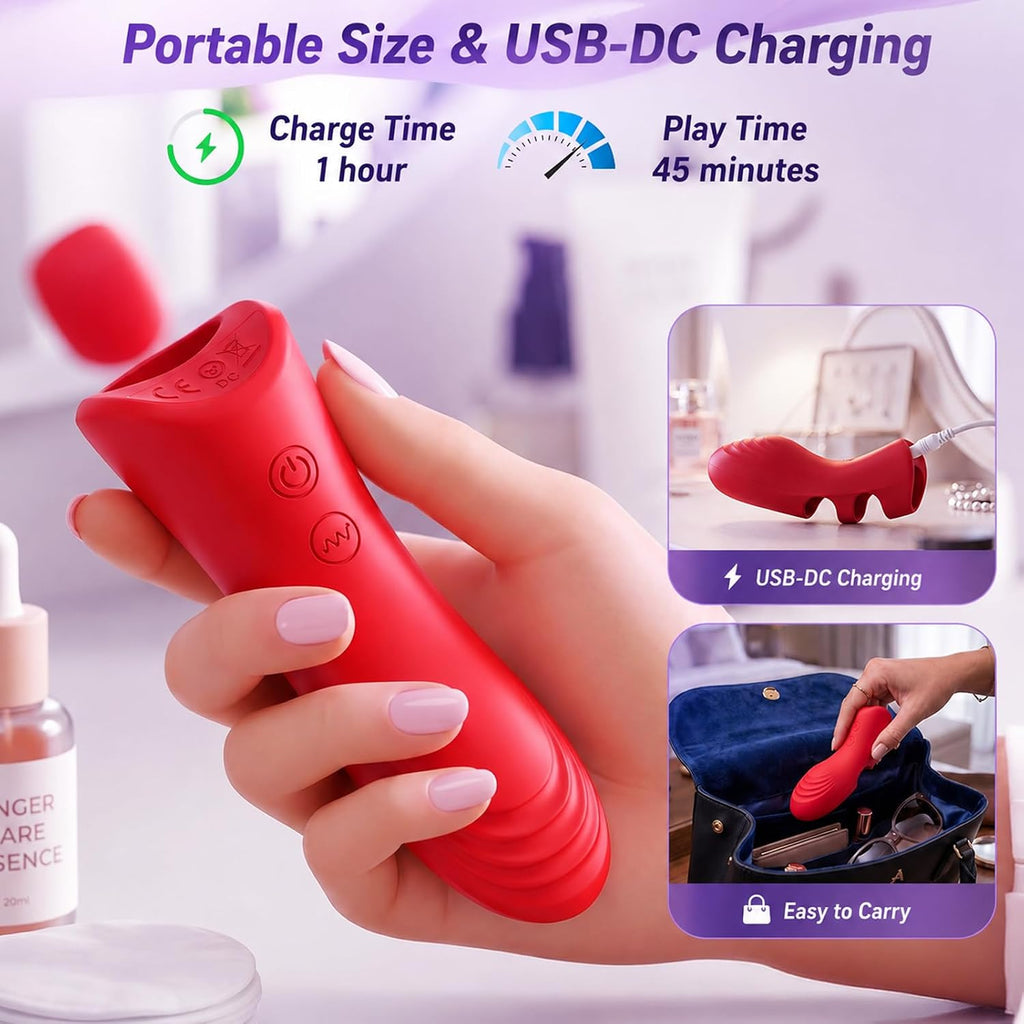 Finger Vibrator APP Remote Control Adult Toy for Women, 10 Vibrations & Heating, Clit Nipple G Spot Vibrators Couples Sex Toy