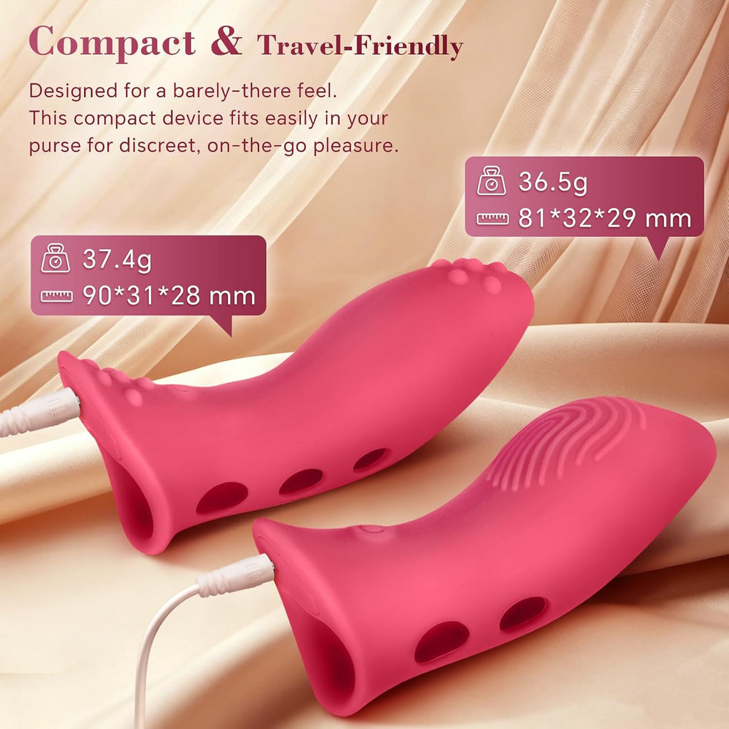 Dual Finger Vibrator Set | 10  Vibration Modes for G-Spot, Clitoral, Anal and Nipple Stimulation