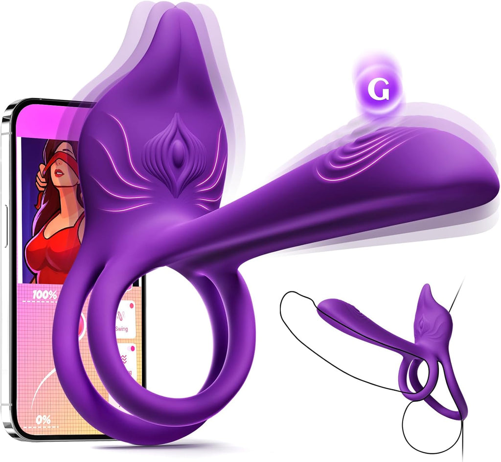 MOOLIGIRL- Fox-Shaped Clitoral Stimulator & 4.6in G Spot Vibrator, 10 Vibrations Mode