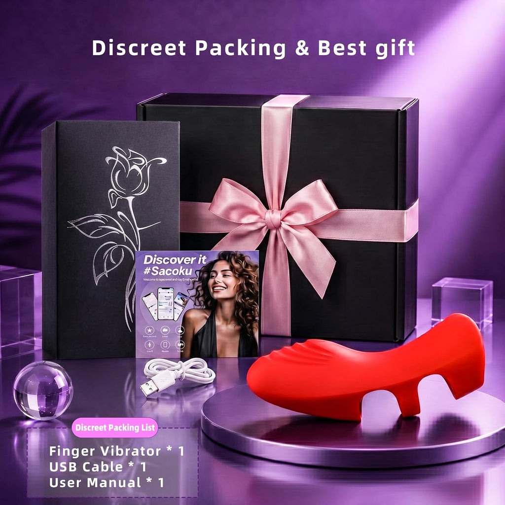 Finger Vibrator APP Remote Control Adult Toy for Women, 10 Vibrations & Heating, Clit Nipple G Spot Vibrators Couples Sex Toy