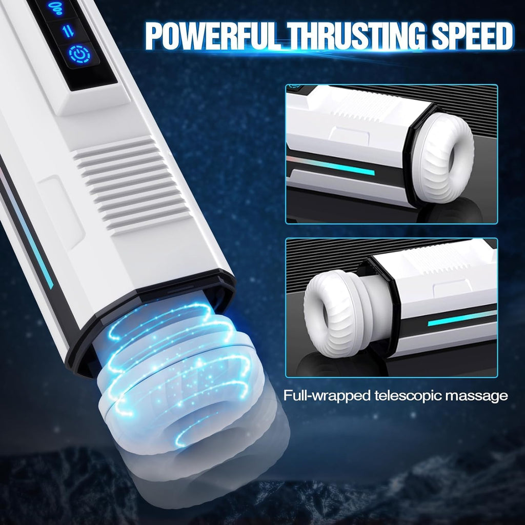 7 Vibrating & 5 Sucking Thrusting LCD Display Automatic Male Masturbator