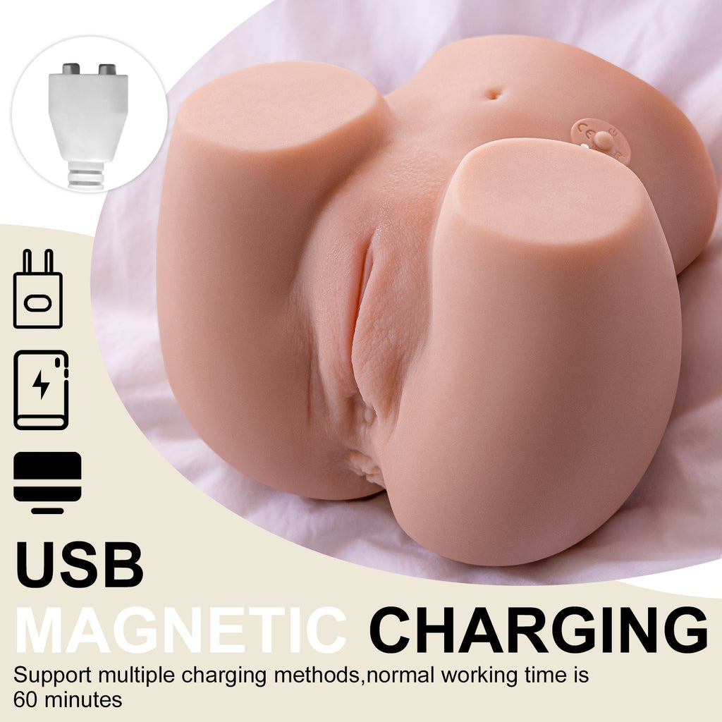 Connie-2.2 KG MINI Lifelike 2 IN 1 Vibrating Butt, with Vagina and Anus 2 Channels