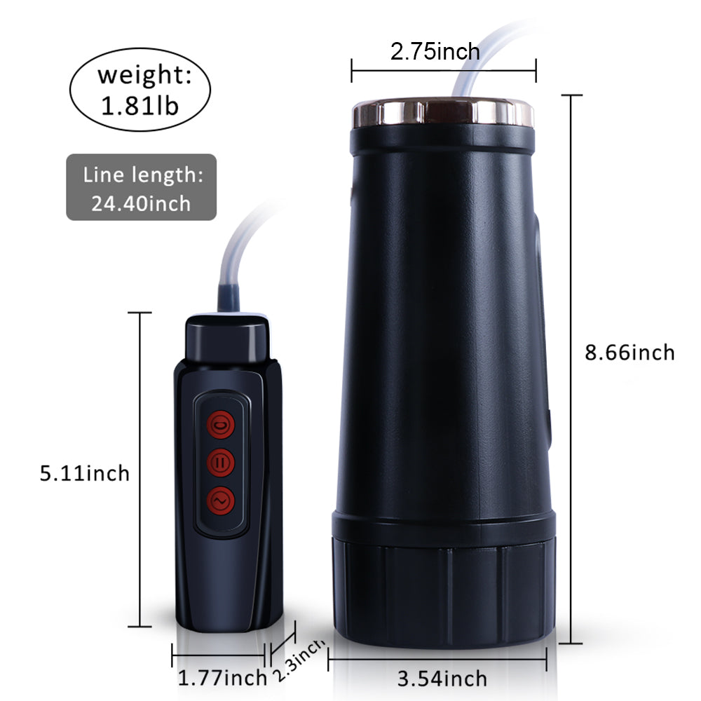 Rock - Rechargetable Male Masturbator Stroker, 5 Sucking & 10 Vibrating Modes