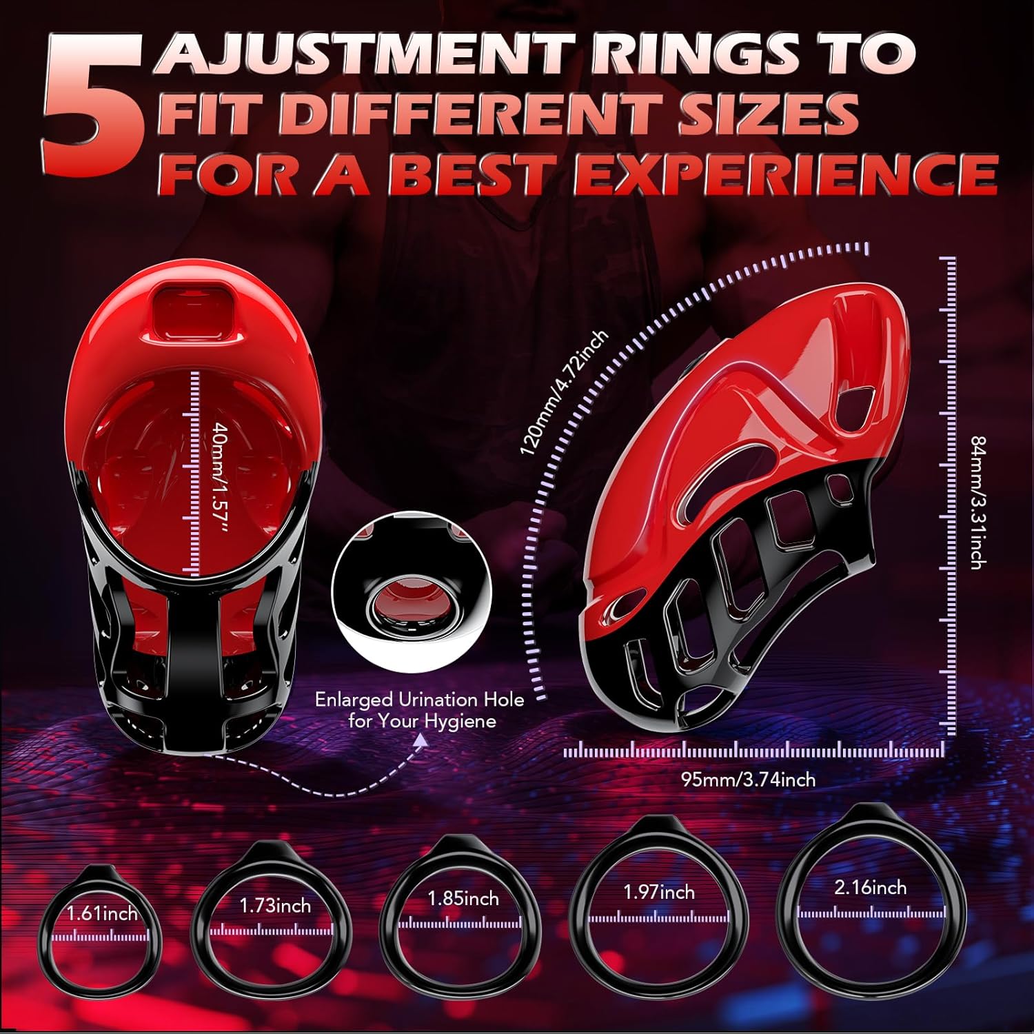 APP Remote Control Male Chastity Devices Sissy Cock Cage with 10 Vibrations