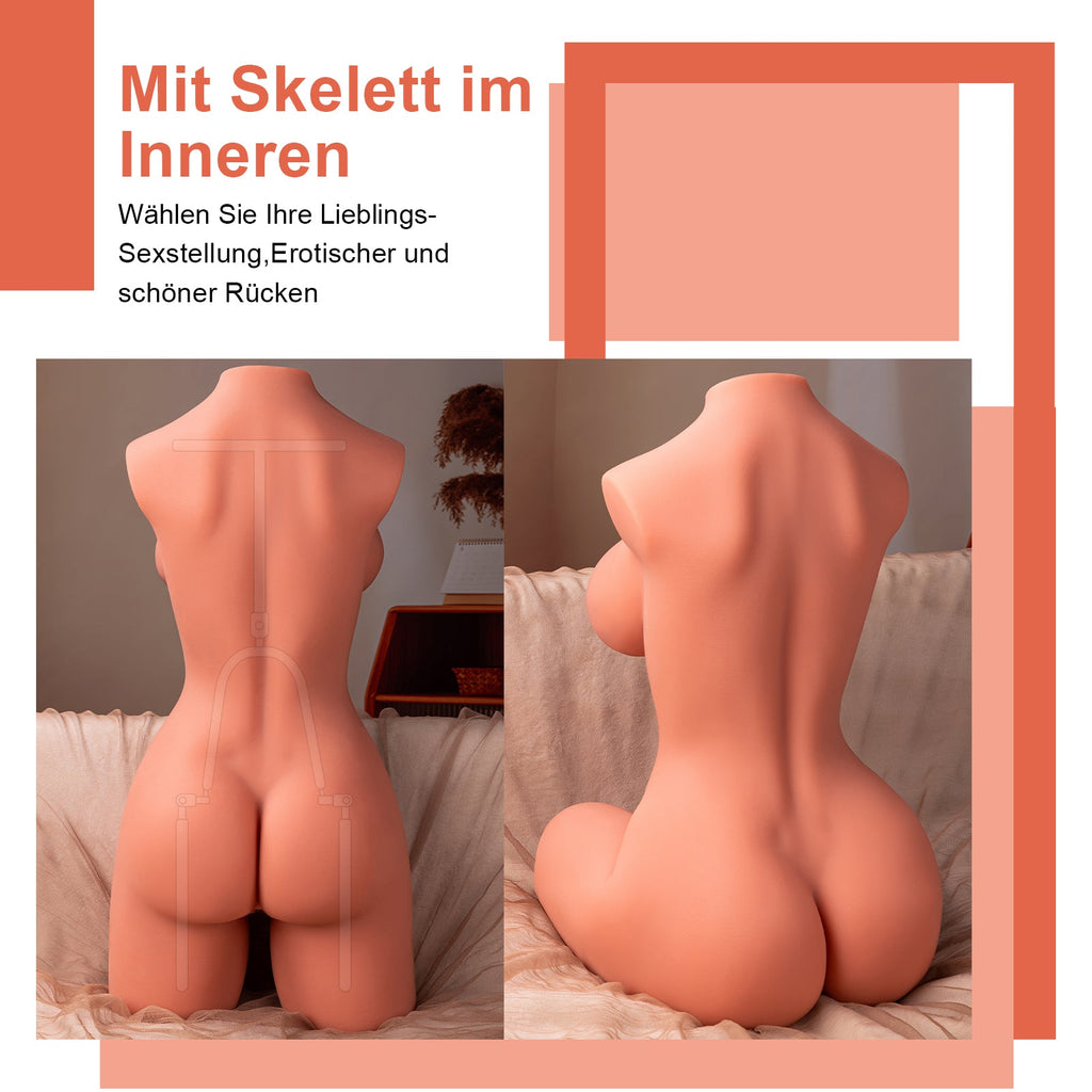 Erica -42.32LB Big Breasts Doll with realistic Anus & Vagina (Flesh & Wheat)