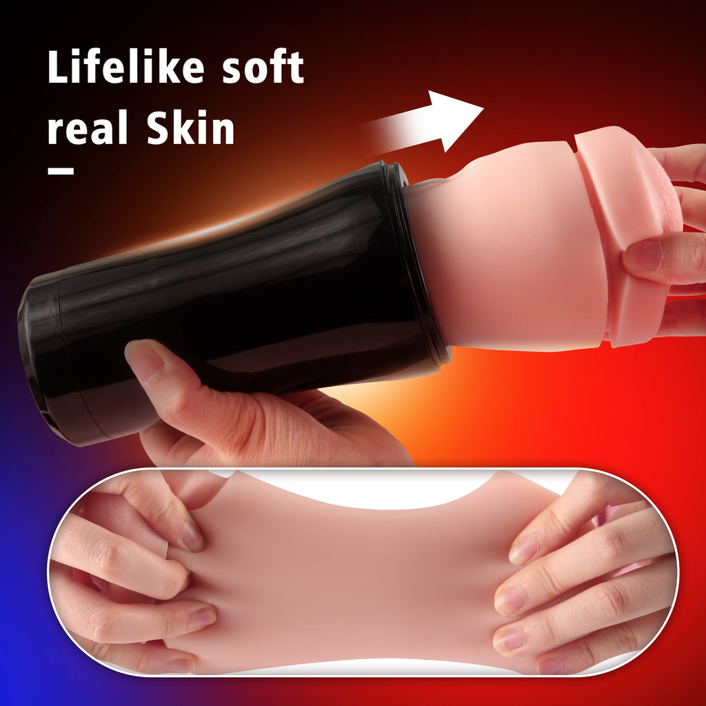 Sharon - Rechargetable Male Masturbator Stroker, 10 Licking & Vibrating