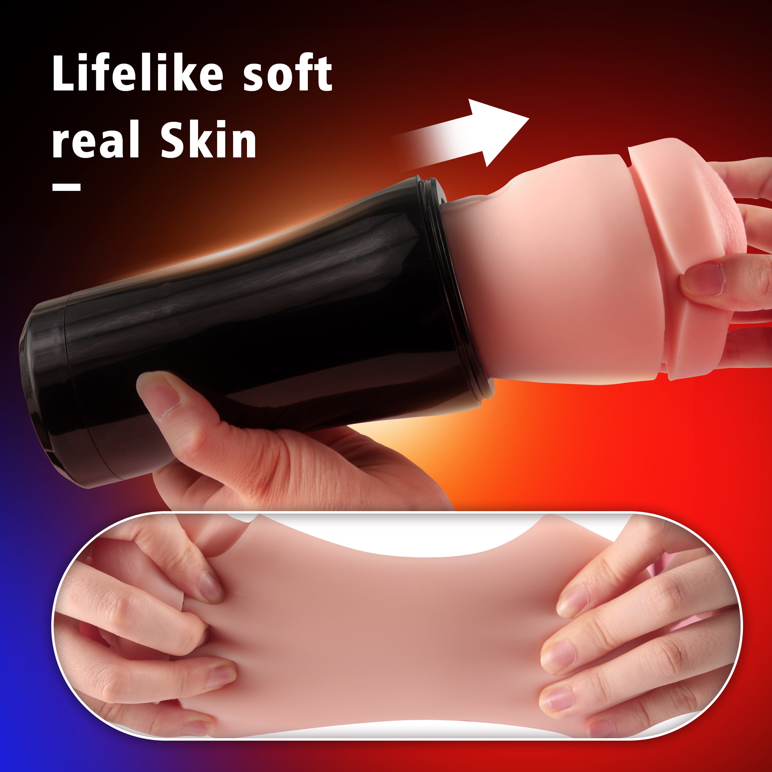 Sharon - Rechargetable Male Masturbator Stroker, 10 Licking & Vibrating