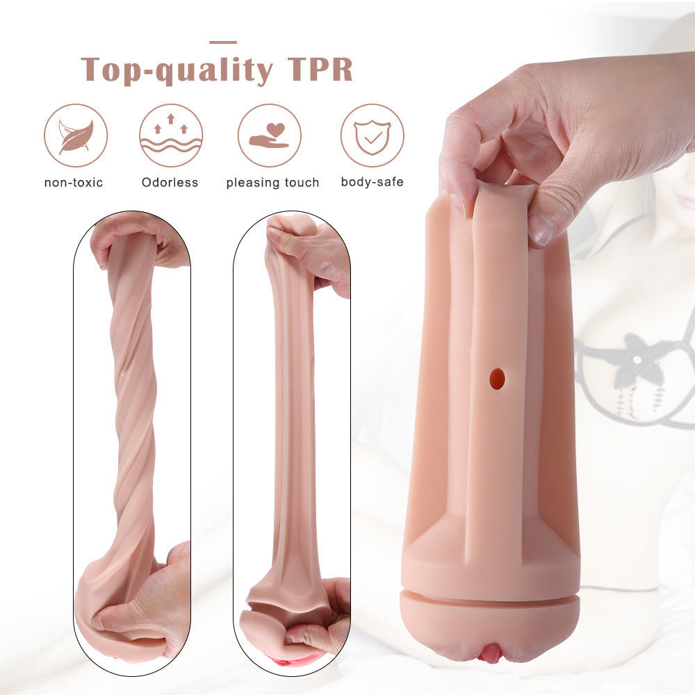 Rock - Rechargetable Male Masturbator Stroker, 5 Sucking & 10 Vibrating Modes