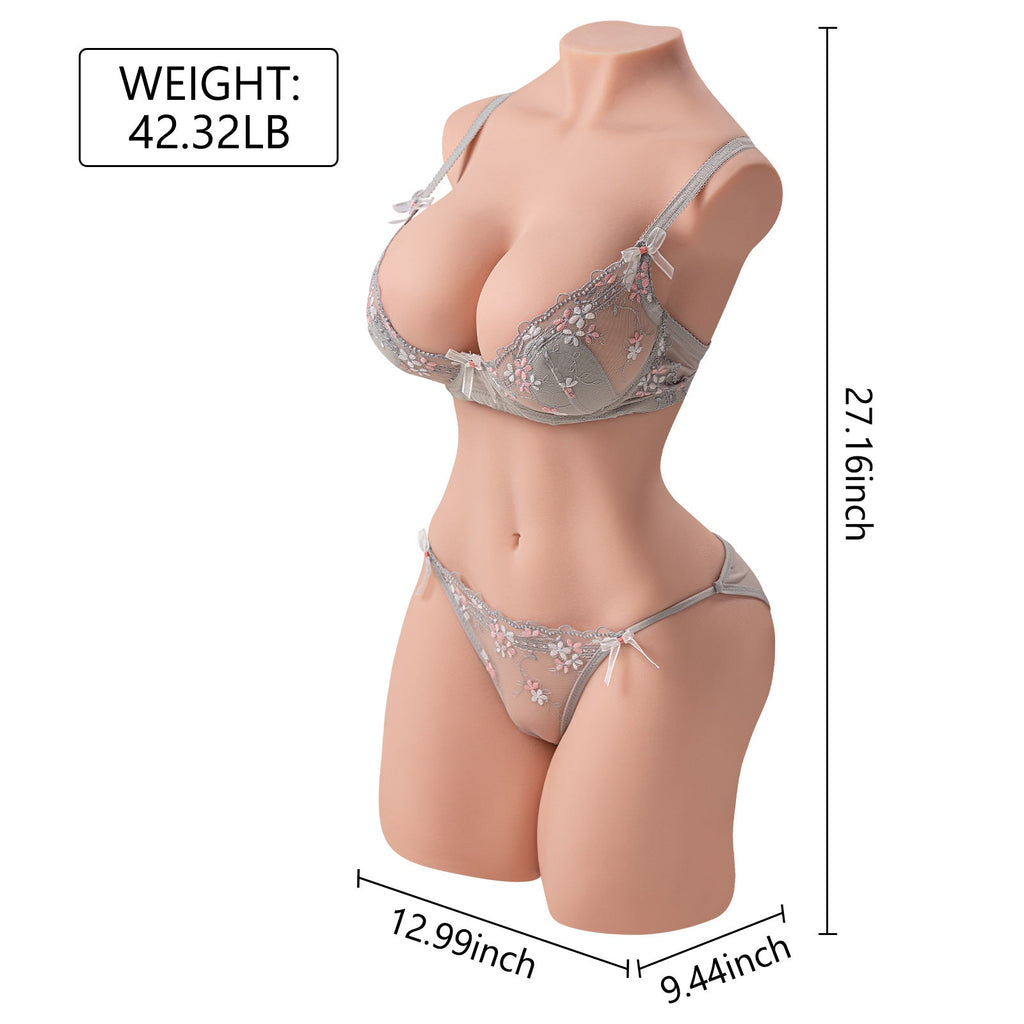 Erica -42.32LB Big Breasts Doll with realistic Anus & Vagina (Flesh & Wheat)