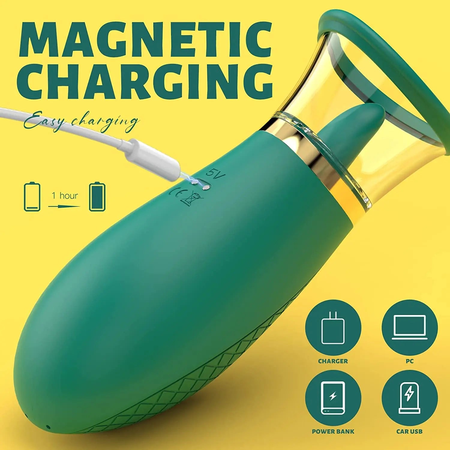 Vibrator with licking and sucking features for unforgettable orgasms