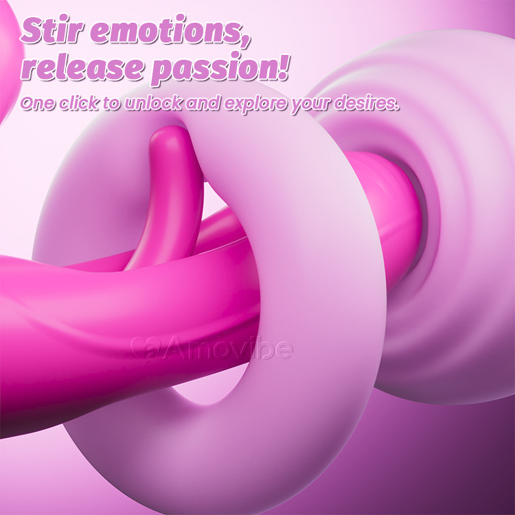 4-Motor Double Ended Dildo with 10 Vibration & Slapping Modes