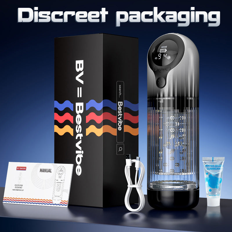 【Free lube!】Nymph -  9 Rotating & 4 Suction & Licking Pocket Pussy One-Touch Boost Automatic Male Stroker