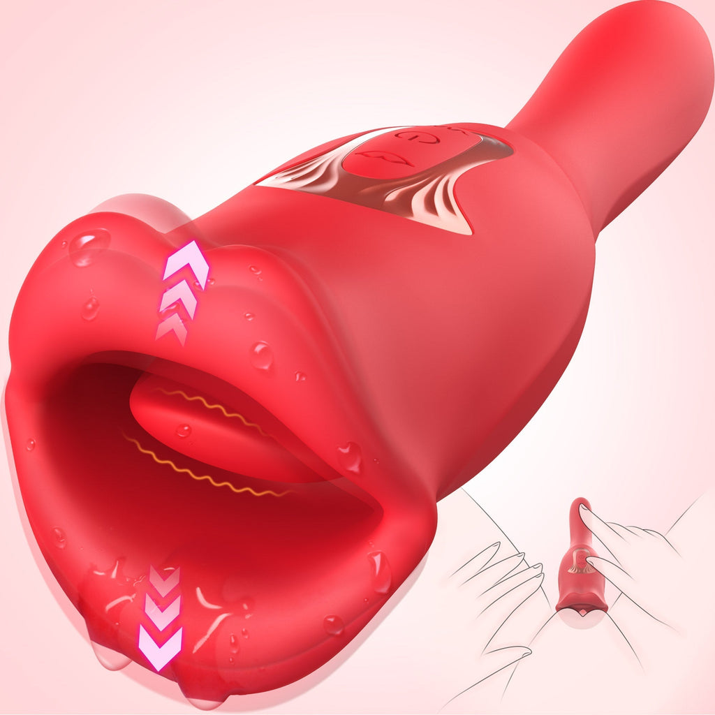 Mouth Vibrator with Kissing Function & Vibrating Tongue